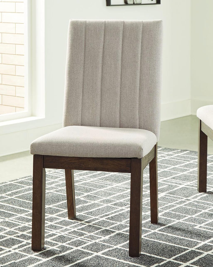 D748-01X2 Brown/Beige Casual Dellbeck Dining Chair (Set of 2) By Ashley - sofafair.com