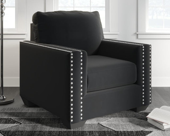 Gleston Chair 1220620 Black/Gray Contemporary Stationary Upholstery By Ashley - sofafair.com