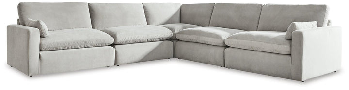 Sophie 5-Piece Sectional 15705S5 Black/Gray Contemporary Stationary Sectionals By AFI - sofafair.com