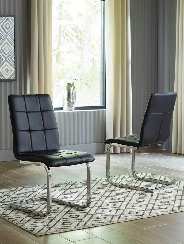D275-01X4 Black/Gray Contemporary Madanere Dining Chair (Set of 4) By Ashley - sofafair.com