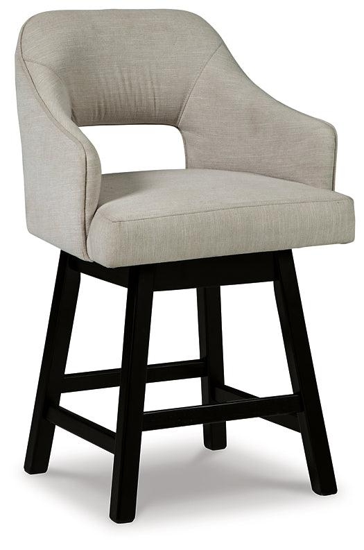 Tallenger Counter Height Bar Stool (Set of 2) D380-724X2 White Casual Barstool By Ashley - sofafair.com