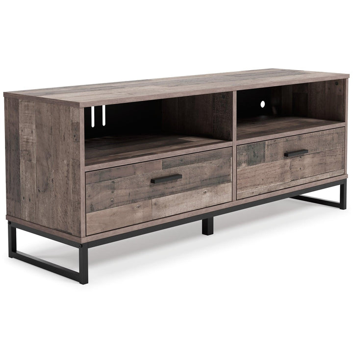 EW2120-268 Black/Gray Casual Neilsville 59" TV Stand By Ashley - sofafair.com