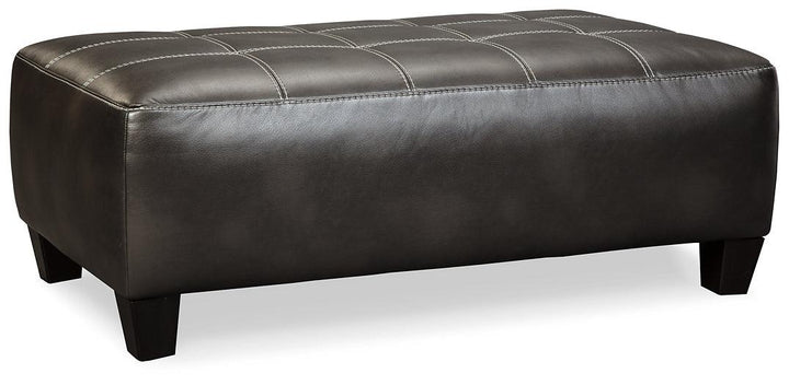 Nokomis Oversized Accent Ottoman 8772108 Black/Gray Contemporary Stationary Sectionals By Ashley - sofafair.com