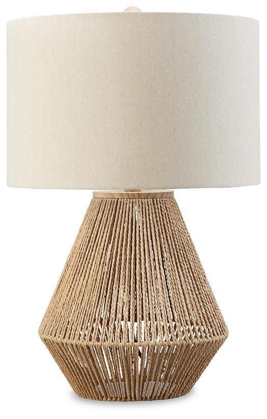 L329064 Brown/Beige Casual Clayman Table Lamp By Ashley - sofafair.com