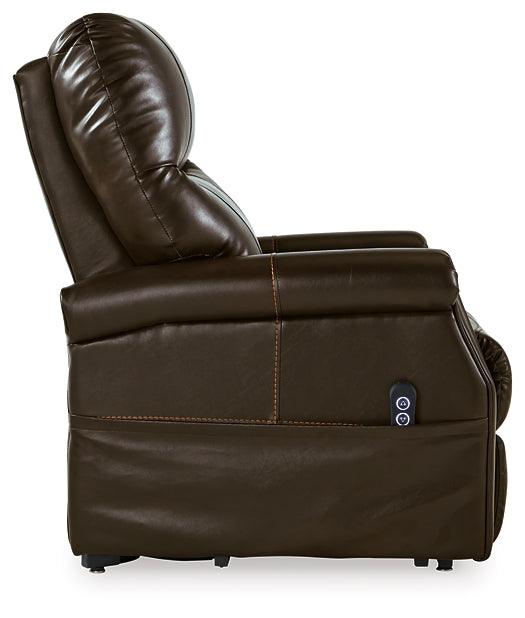 Markridge Power Lift Recliner 3500312 Brown/Beige Traditional Motion Recliners - Free Standing By Ashley - sofafair.com