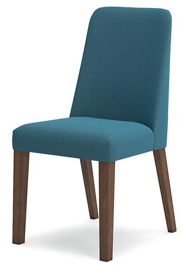 D615-03 Blue Contemporary Lyncott Dining Chair By Ashley - sofafair.com