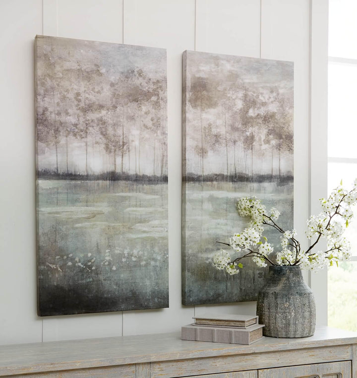 Marksen Wall Art (Set of 2) A8000371 White Casual Wall Art (Standard) By Ashley - sofafair.com