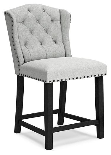 Jeanette Counter Height Bar Stool D702-124 Black/Gray Casual Barstool By Ashley - sofafair.com