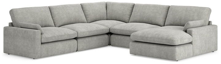 Sophie 5-Piece Sectional with Chaise 15705S7 Black/Gray Contemporary Stationary Sectionals By AFI - sofafair.com