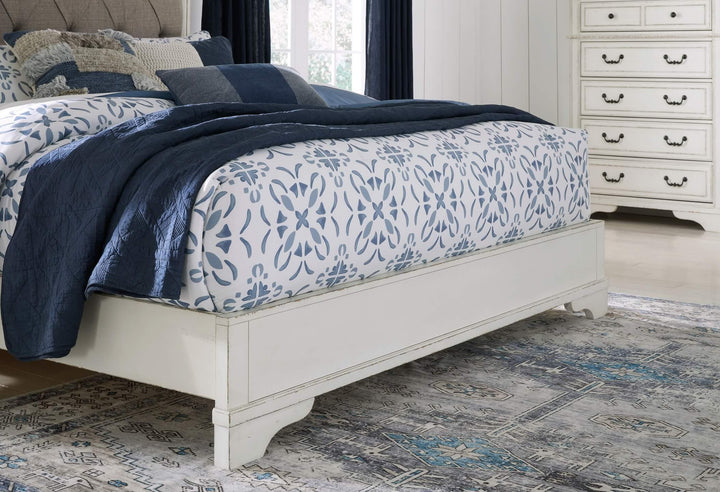 Brollyn King Upholstered Panel Bed B773B4 White Traditional Master Beds By Ashley - sofafair.com