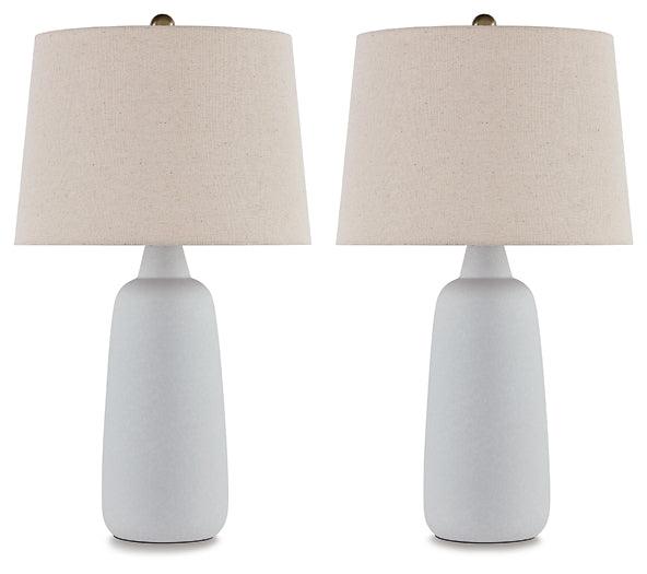 Avianic Table Lamp (Set of 2) L177964 White Casual Table Lamp Pair By Ashley - sofafair.com