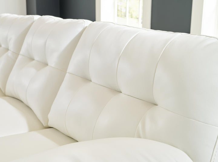 Donlen 2-Piece Sectional with Chaise 59703S2 White Contemporary Stationary Sectionals By AFI - sofafair.com