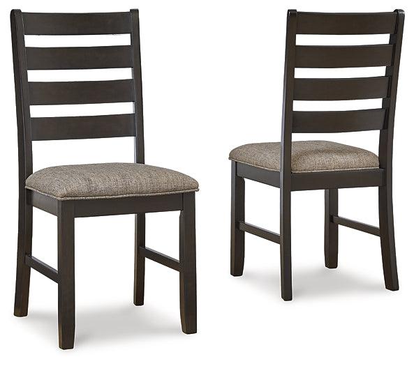 D286-01 Brown/Beige Casual Ambenrock Dining Chair By Ashley - sofafair.com