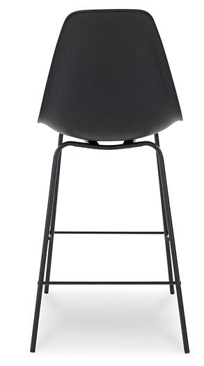 Forestead Counter Height Bar Stool D130-124 Black/Gray Contemporary Barstool By Ashley - sofafair.com