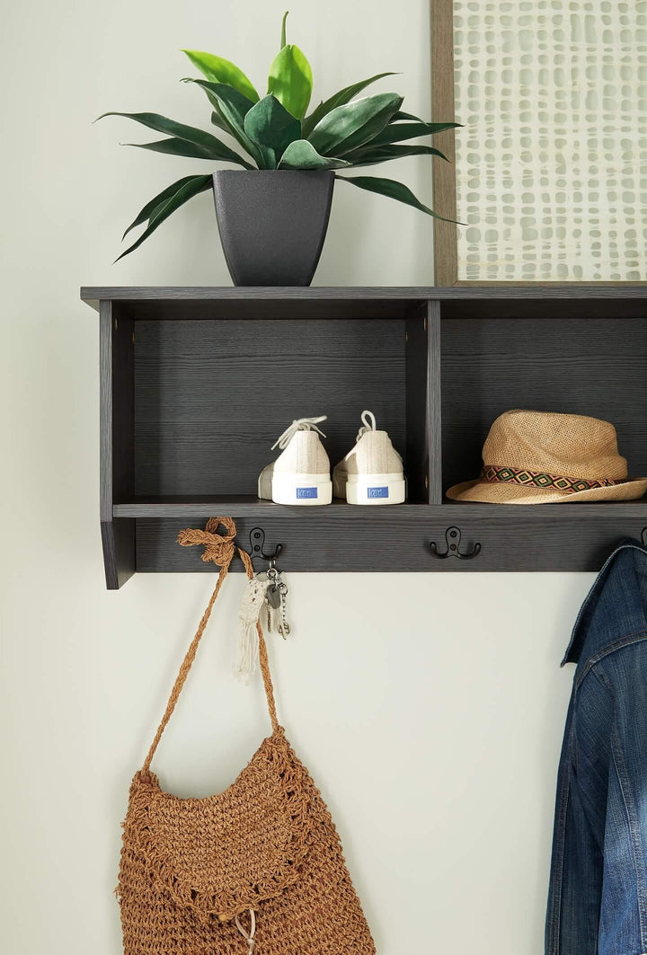 A8010271 Black/Gray Casual Mansi Wall Shelf By Ashley - sofafair.com