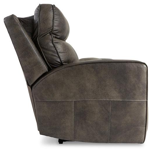 Game Plan Power Reclining Loveseat U1520518 Black/Gray Contemporary Motion Upholstery By Ashley - sofafair.com