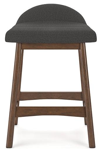 Lyncott Counter Height Bar Stool D615-224 Black/Gray Contemporary Barstool By Ashley - sofafair.com