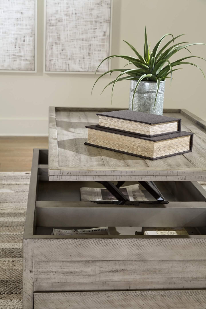 Naydell Lift Top Coffee Table T996-9 Black/Gray Contemporary Cocktail Table Lift By Ashley - sofafair.com