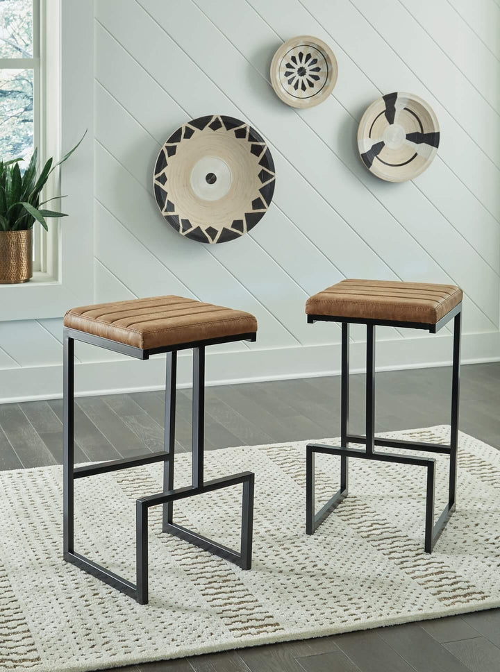 Strumford Bar Height Bar Stool D109-230 Black/Gray Contemporary Barstool By Ashley - sofafair.com