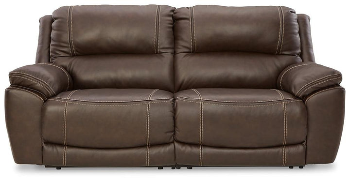 Dunleith 2-Piece Power Reclining Loveseat U71604S3 Brown/Beige Contemporary Motion Sectionals By Ashley - sofafair.com