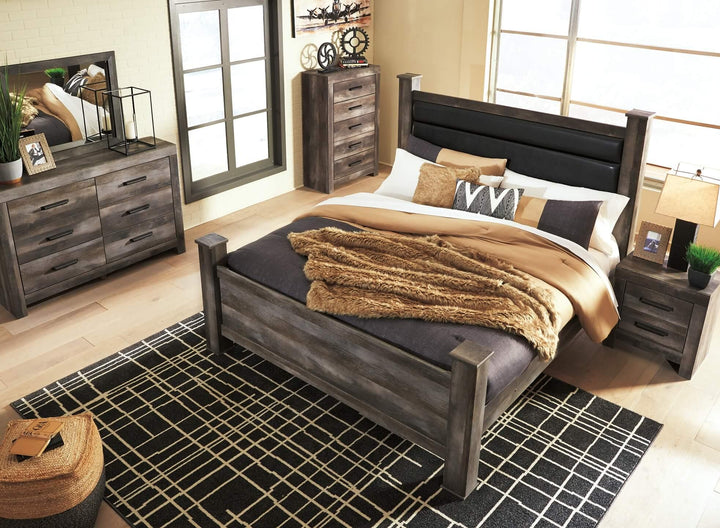 Wynnlow King Poster Bed B440B6 Black/Gray Casual Master Beds By Ashley - sofafair.com