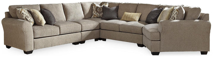 Pantomine 5-Piece Sectional with Cuddler 39122S5 Brown/Beige Contemporary Stationary Sectionals By AFI - sofafair.com