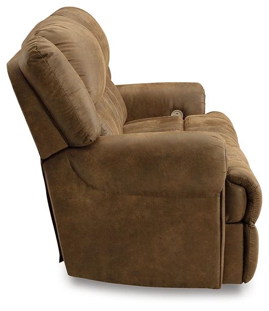 Boothbay Power Reclining Sofa 4470447 Brown/Beige Traditional Motion Upholstery By Ashley - sofafair.com