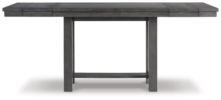 Myshanna Counter Height Dining Extension Table D629-32 Black/Gray Casual Counter Height Table By Ashley - sofafair.com