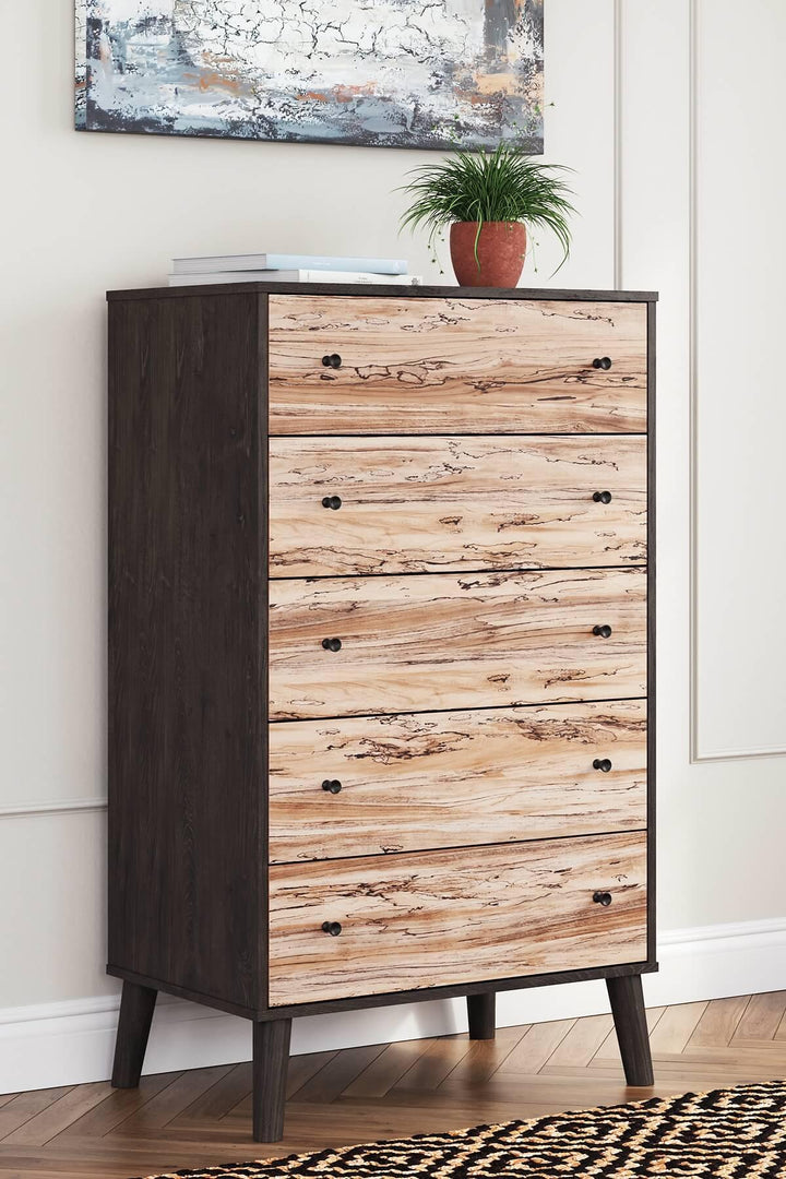 Piperton Chest of Drawers EB5514-245 Black/Gray Contemporary Youth Bed Cases By AFI - sofafair.com