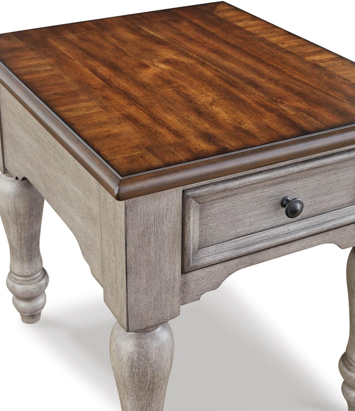 T741-3 Black/Gray Traditional Lodenbay End Table By Ashley - sofafair.com