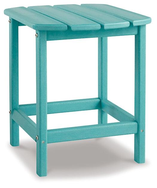 Sundown Treasure Adirondack Chair with End Table P012P1 Blue Contemporary Outdoor Package By Ashley - sofafair.com