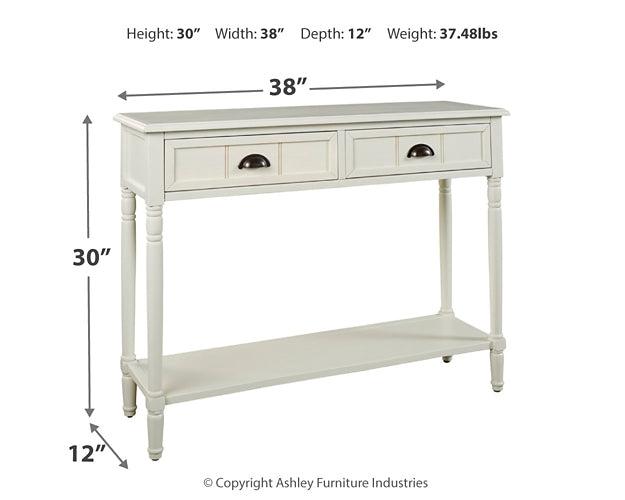 A4000178 White Casual Goverton Sofa/Console Table By Ashley - sofafair.com