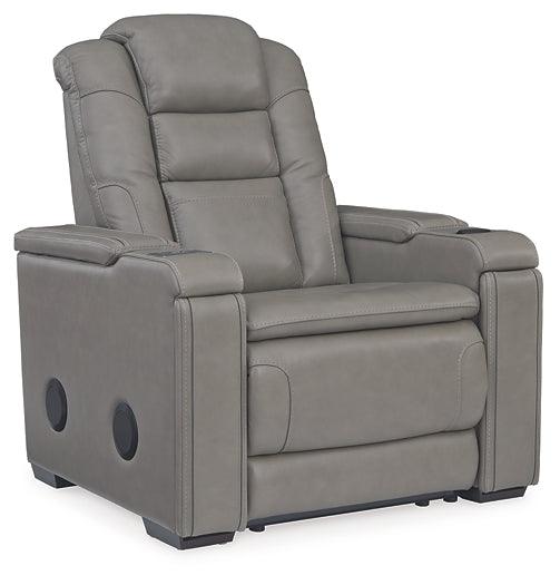 Boerna Power Recliner 7360713 Black/Gray Contemporary Motion Recliners - Free Standing By Ashley - sofafair.com