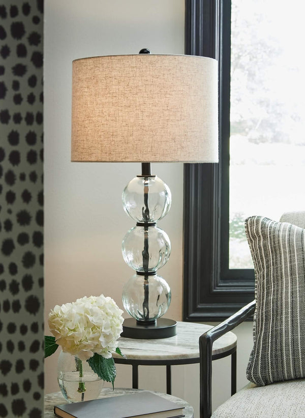 Airbal Table Lamp (Set of 2) L431604 Black/Gray Contemporary Table Lamp Pair By Ashley - sofafair.com