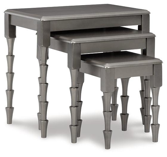 Larkendale Accent Table (Set of 3) A4000353 Metallic Contemporary Stationary Upholstery Accents By Ashley - sofafair.com