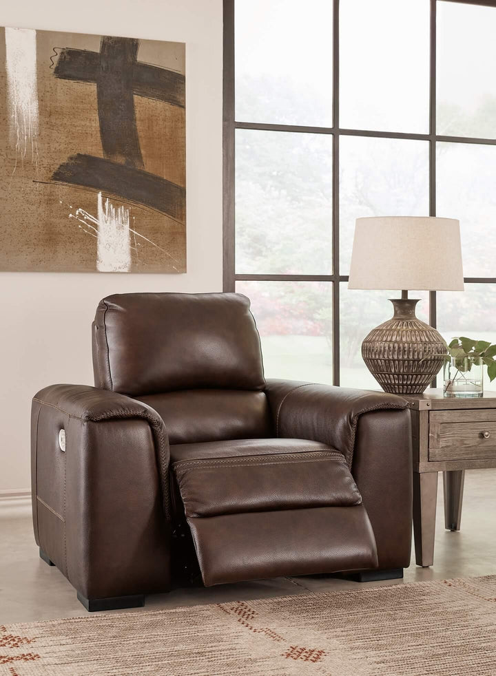 Alessandro Power Recliner U2550213 Brown/Beige Contemporary Motion Upholstery By Ashley - sofafair.com