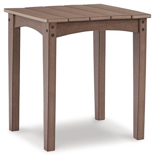 P420-702 Brown/Beige Casual Emmeline Outdoor End Table By Ashley - sofafair.com