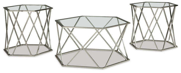 Madanere Table (Set of 3) T015-13 Metallic Contemporary 3 Pack By Ashley - sofafair.com