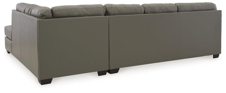 Donlen 2-Piece Sectional with Chaise 59702S2 Black/Gray Contemporary Stationary Sectionals By AFI - sofafair.com