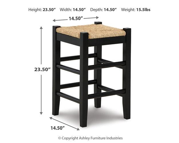 Mirimyn Counter Height Bar Stool D508-124 Black/Gray Casual Barstools By Ashley - sofafair.com