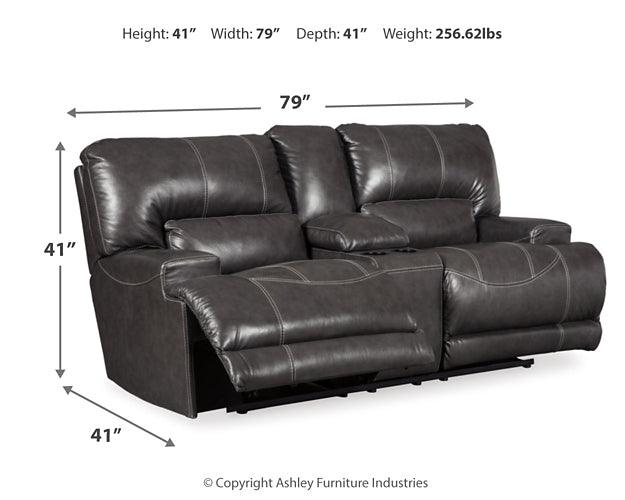 McCaskill Reclining Sofa and Loveseat U60900U5 Black/Gray Contemporary Motion Upholstery Package By Ashley - sofafair.com