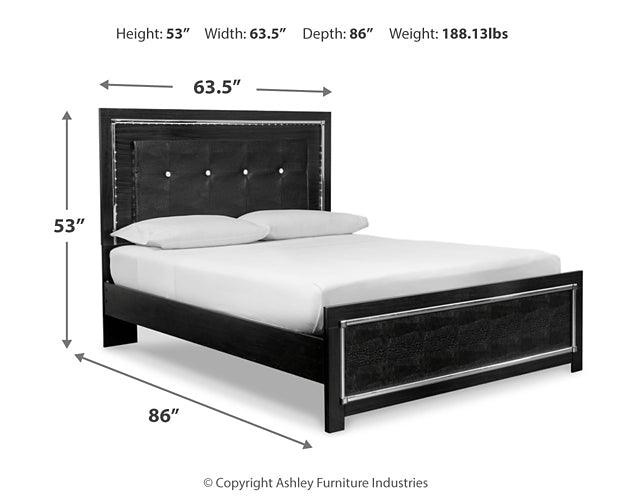 Kaydell Queen Upholstered Panel Bed B1420B2 Black/Gray Contemporary Master Beds By Ashley - sofafair.com