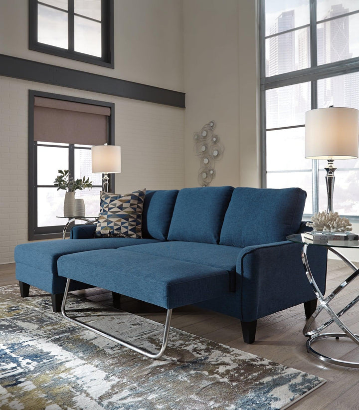 Jarreau Sofa Chaise Sleeper 1150371 Blue Contemporary Stationary Upholstery By AFI - sofafair.com