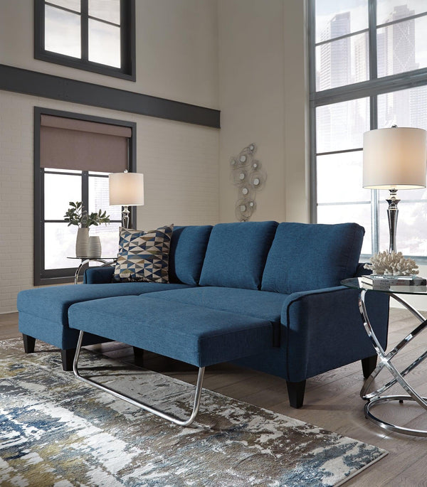 Jarreau Sofa Chaise Sleeper 1150371 Blue Contemporary Stationary Upholstery By AFI - sofafair.com