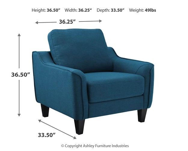 Jarreau Chair 1150320 Blue Contemporary Stationary Sectionals By AFI - sofafair.com