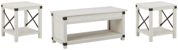 Bayflynn Coffee Table and 2 End Tables T172T1 White Casual Occasional Table Package By Ashley - sofafair.com