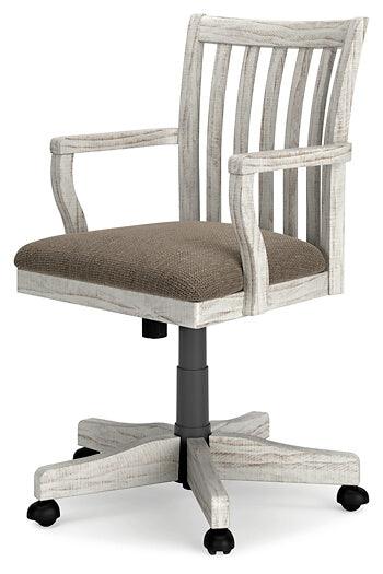 H814-01A White Casual Havalance Home Office Desk Chair By AFI - sofafair.com