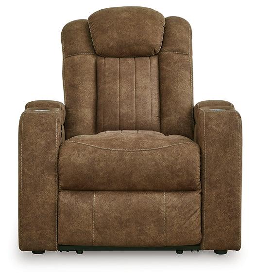 Wolfridge Power Recliner 6070313 Brown/Beige Contemporary Motion Upholstery By AFI - sofafair.com