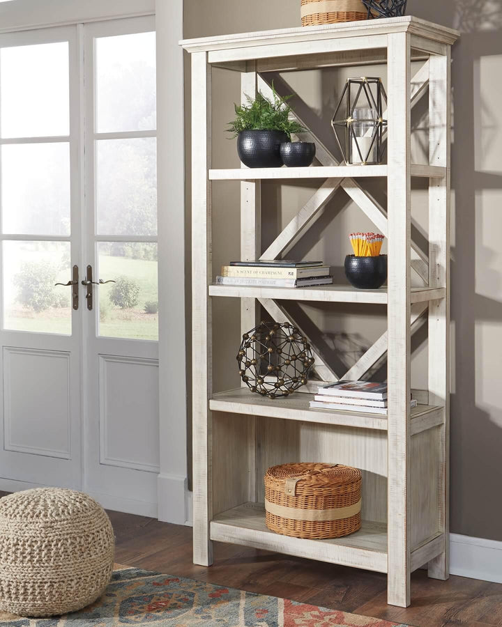 Carynhurst 75" Bookcase H755-17 White Casual Home Office Cases By Ashley - sofafair.com