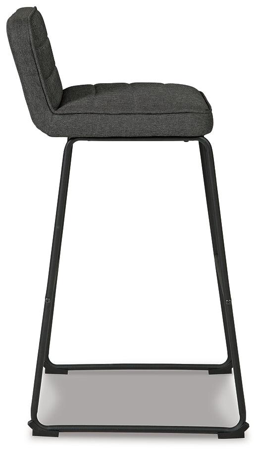 Nerison Bar Height Bar Stool (Set of 2) D225-230X2 Black/Gray Contemporary Barstool By Ashley - sofafair.com